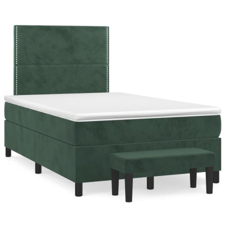 Boxspring-Bett mit dunkelgrünem Samtmatratze 120x190 cm. von , Betten und Lattenroste - Ref: Foro24-3270466, Preis: 415,45 €,...