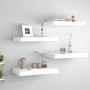 Estantes flotantes de pared 4 uds MDF blanco 40x23x3,8 cm de vidaXL, Estantes y estanterías - Ref: Foro24-323807, Precio: 48,...