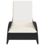 Tumbona con cojín ratán sintético negro 60x205x73 cm by , Loungers - Ref: Foro24-368278, Price: 154,99 €, Discount: %
