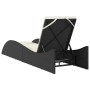 Tumbona con cojín ratán sintético negro 60x205x73 cm by , Loungers - Ref: Foro24-368278, Price: 154,99 €, Discount: %