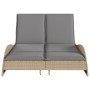 Tumbona con cojines ratán sintético beige 114x205x73 cm by , Loungers - Ref: Foro24-368290, Price: 273,18 €, Discount: %