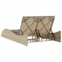 Liegestuhl mit beigen synthetischen Rattankissen 114x205x73 cm von , Liegen - Ref: Foro24-368290, Preis: 265,55 €, Rabatt: %