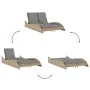 Liegestuhl mit beigen synthetischen Rattankissen 114x205x73 cm von , Liegen - Ref: Foro24-368290, Preis: 265,55 €, Rabatt: %