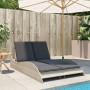 Tumbona con cojines ratán sintético gris claro 114x205x73 cm by , Loungers - Ref: Foro24-368292, Price: 242,52 €, Discount: %