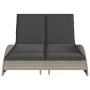Liegestuhl mit hellgrauen synthetischen Rattan-Kissen 114x205x73 cm von , Liegen - Ref: Foro24-368292, Preis: 242,76 €, Rabat...