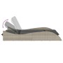 Tumbona con cojines ratán sintético gris claro 114x205x73 cm by , Loungers - Ref: Foro24-368292, Price: 242,52 €, Discount: %