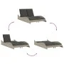 Liegestuhl mit hellgrauen synthetischen Rattan-Kissen 114x205x73 cm von , Liegen - Ref: Foro24-368292, Preis: 251,76 €, Rabat...