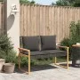 Garden bench with black synthetic rattan cushion and acacia wood by , garden benches - Ref: Foro24-365862, Price: 109,44 €, D...
