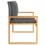 Garden bench with black synthetic rattan cushion and acacia wood by , garden benches - Ref: Foro24-365862, Price: 109,44 €, D...