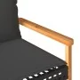 Garden bench with black synthetic rattan cushion and acacia wood by , garden benches - Ref: Foro24-365862, Price: 109,44 €, D...