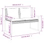 Garden bench with black synthetic rattan cushion and acacia wood by , garden benches - Ref: Foro24-365862, Price: 101,37 €, D...
