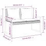 Garden bench with black synthetic rattan cushion and acacia wood by , garden benches - Ref: Foro24-365862, Price: 109,44 €, D...