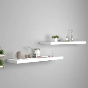 Floating wall shelves 2 units white MDF 90x23.5x3.8 cm by vidaXL, Shelves and shelves - Ref: Foro24-323818, Price: 44,04 €, D...