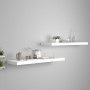 Floating wall shelves 2 units white MDF 90x23.5x3.8 cm by vidaXL, Shelves and shelves - Ref: Foro24-323818, Price: 43,12 €, D...
