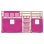 Bunk bed with solid pine wood curtains 90x190 cm by , Beds and slatted bases - Ref: Foro24-3283939, Price: 169,19 €, Discount: %