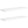 Floating wall shelves 2 units white MDF 90x23.5x3.8 cm by vidaXL, Shelves and shelves - Ref: Foro24-323818, Price: 44,04 €, D...