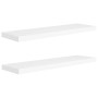 Schwebende Wandregale 2 Stück MDF weiß 90x23,5x3,8 cm von vidaXL, Regale und Regale - Ref: Foro24-323818, Preis: 43,12 €, Rab...