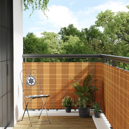 Toldo para balcón ratán sintético marrón claro 500x100 cm by , fence panels - Ref: Foro24-156273, Price: 67,43 €, Discount: %