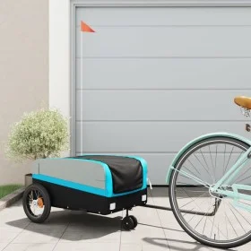 Fahrradanhänger aus schwarzem und blauem Eisen, 30 kg. von , Fahrradanhänger - Ref: Foro24-94058, Preis: 83,55 €, Rabatt: %