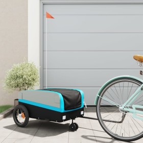 Fahrradanhänger aus schwarzem und blauem Eisen, 30 kg. von , Fahrradanhänger - Ref: Foro24-94058, Preis: 85,05 €, Rabatt: %