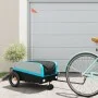 Remolque para bicicleta hierro negro y azul 30 kg by , Bicycle trailers - Ref: Foro24-94058, Price: 83,55 €, Discount: %