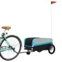 Remolque para bicicleta hierro negro y azul 30 kg by , Bicycle trailers - Ref: Foro24-94058, Price: 83,55 €, Discount: %