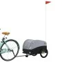 Remolque para bicicleta hierro negro y gris 30 kg de , Remolques para bicicletas - Ref: Foro24-94140, Precio: 96,38 €, Descue...