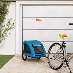Fahrradanhänger für Haustiere aus Eisen und blauem Oxford-Stoff. von , Kinderwagen für Haustiere - Ref: Foro24-93967, Preis: ...