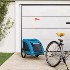 Remolque de bicicleta mascotas hierro tela Oxford azul by , pet strollers - Ref: Foro24-93967, Price: 98,87 €, Discount: %