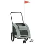 Fahrradanhänger für Haustiere, Eisen, Oxford-Gewebe, grau von , Kinderwagen für Haustiere - Ref: Foro24-93986, Preis: 120,98 ...