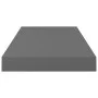 Schwimmende Wandregale 2 Stk. MDF glänzend grau 50x23x3,8 cm von vidaXL, Regale und Regale - Ref: Foro24-323788, Preis: 26,43...
