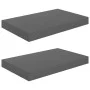 Floating wall shelves 2 pcs glossy gray MDF 40x23x3.8 cm by vidaXL, Shelves and shelves - Ref: Foro24-323785, Price: 27,65 €,...