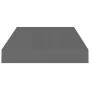 Floating wall shelves 2 pcs glossy gray MDF 40x23x3.8 cm by vidaXL, Shelves and shelves - Ref: Foro24-323785, Price: 27,65 €,...