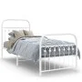 Metallbettgestell mit weißem Kopf- und Fußteil, 75x190 cm. von , Betten und Lattenroste - Ref: Foro24-376657, Preis: 78,44 €,...