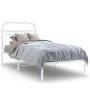 Metallbettgestell mit weißem Kopfteil 90x190 cm von , Betten und Lattenroste - Ref: Foro24-376641, Preis: 79,17 €, Rabatt: %