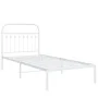 Metallbettgestell mit weißem Kopfteil 90x190 cm von , Betten und Lattenroste - Ref: Foro24-376641, Preis: 79,17 €, Rabatt: %