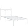Metallbettgestell mit weißem Kopfteil 90x190 cm von , Betten und Lattenroste - Ref: Foro24-376641, Preis: 80,45 €, Rabatt: %