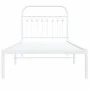 Metallbettgestell mit weißem Kopfteil 90x190 cm von , Betten und Lattenroste - Ref: Foro24-376641, Preis: 79,17 €, Rabatt: %
