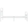 Metal bed frame with white headboard and footboard 90x200 cm by , Beds and slatted bases - Ref: Foro24-376660, Price: 96,96 €...