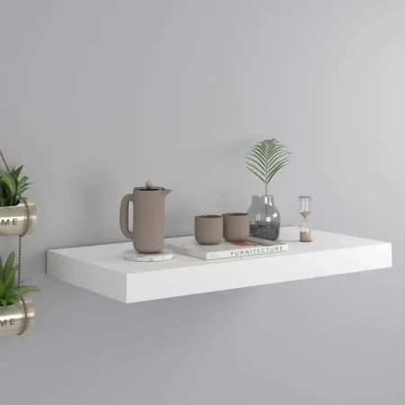 Weißes schwebendes Wandregal aus MDF, 50 x 23 x 3,8 cm von vidaXL, Regale und Regale - Ref: Foro24-323808, Preis: 22,49 €, Ra...