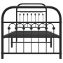 Bettgestell mit schwarzem Metallkopfteil und Fußteil, 75x190 cm. von , Betten und Lattenroste - Ref: Foro24-376608, Preis: 71...