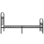 Bed frame with black metal headboard and footboard 75x190 cm by , Beds and slatted bases - Ref: Foro24-376608, Price: 71,01 €...