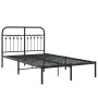 Bed frame with black metal headboard 120x200 cm by , Beds and slatted bases - Ref: Foro24-376598, Price: 118,96 €, Discount: %