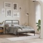 Bed frame with black metal headboard 120x200 cm by , Beds and slatted bases - Ref: Foro24-376598, Price: 118,96 €, Discount: %