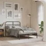 Bed frame with black metal headboard 120x200 cm by , Beds and slatted bases - Ref: Foro24-376598, Price: 117,08 €, Discount: %