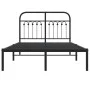 Bed frame with black metal headboard 120x200 cm by , Beds and slatted bases - Ref: Foro24-376598, Price: 117,08 €, Discount: %