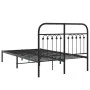 Bettgestell mit schwarzem Metall-Kopfteil 120x200 cm von , Betten und Lattenroste - Ref: Foro24-376598, Preis: 117,08 €, Raba...