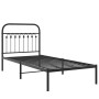Bettgestell mit schwarzem Metall-Kopfteil 90x200 cm von , Betten und Lattenroste - Ref: Foro24-376593, Preis: 81,17 €, Rabatt: %