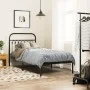 Bed frame with black metal headboard 90x200 cm by , Beds and slatted bases - Ref: Foro24-376593, Price: 79,93 €, Discount: %