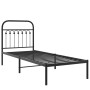 Bed frame with black metal headboard 80x200 cm by , Beds and slatted bases - Ref: Foro24-376591, Price: 78,36 €, Discount: %